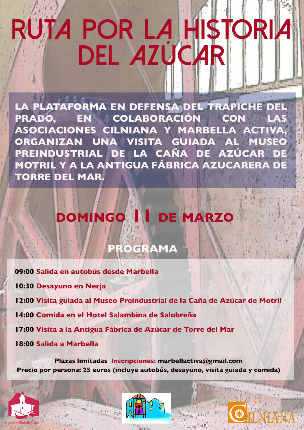 Resultado de imagen de Museo Preindustrial de la Caña de Azúcar de Motril y a la Antigua Fábrica de Azúcar de Torre del Mar.