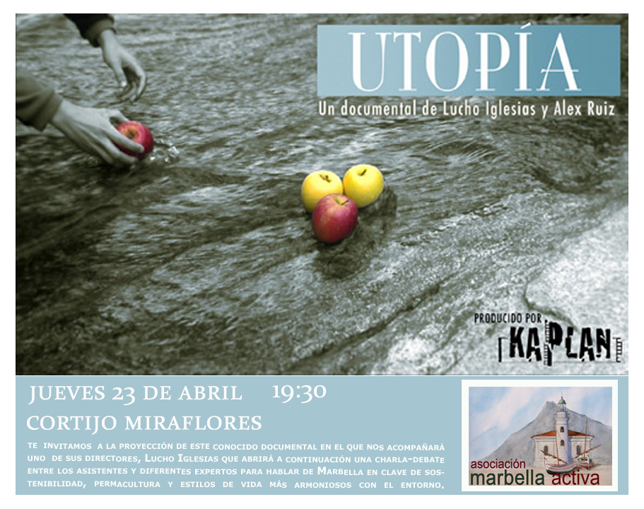 Cartel evento documental utopia